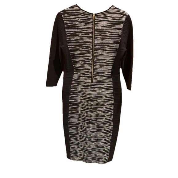 Hugo Boss Ponte Knit Sheath Dress Sz Medium Black Designer Luxury Business Italy - Picture 3 of 11